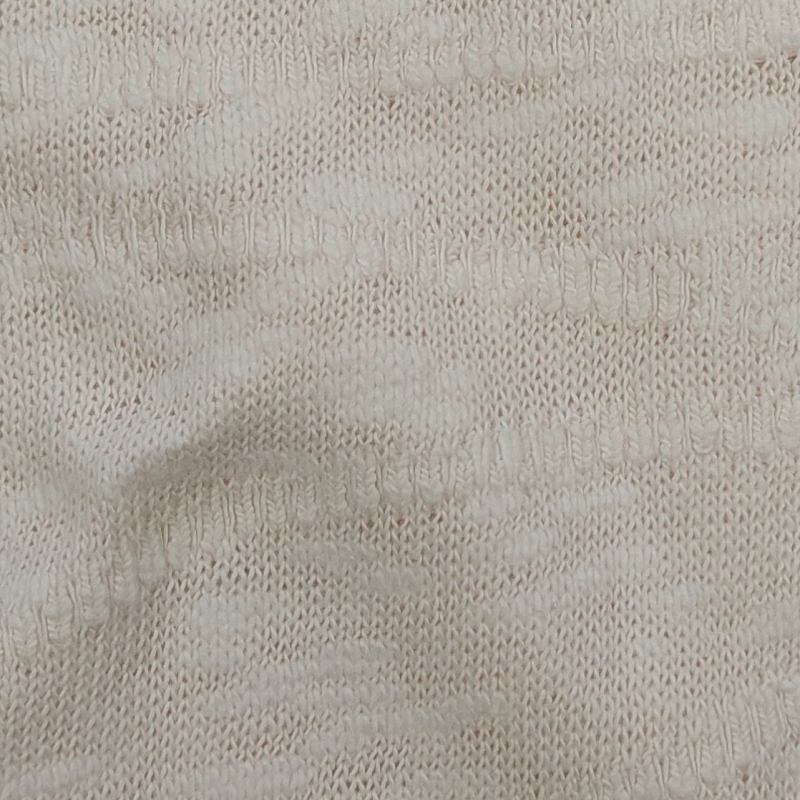 organic slub knit creamy white