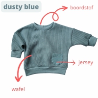 bio wafel jersey dusty blue