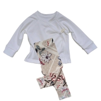 Baby wikkel vestje cream