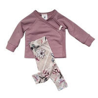 Baby wikkel vestje mauve blush