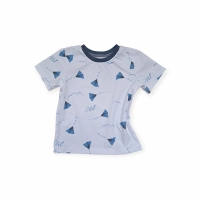 T-shirt met naam kite blauw