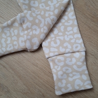 Meegroeibroekje Rib Jersey Leopard Zand
